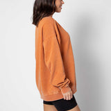 Texas Longhorns Orientation Burnout Crew Sweatshirt in Burnt Orange