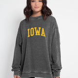 Campus Crew Sweatshirt Iowa Hawkeyes in Charcoal