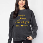 Iowa Hawkeyes burnout crewneck sweatshirt for women