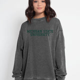 Campus Crew Sweatshirt Michigan State Spartans in Charcoal
