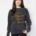 Missouri Tigers burnout crewneck sweatshirt for women