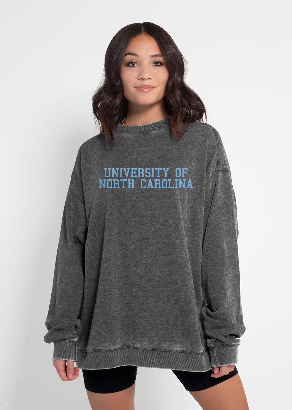 Campus Crew Sweatshirt North Carolina Tar Heels in Charcoal