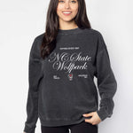 NC State Wolfpack burnout crewneck sweatshirt for women