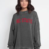 Campus Crew Sweatshirt NC State Wolfpack in Charcoal