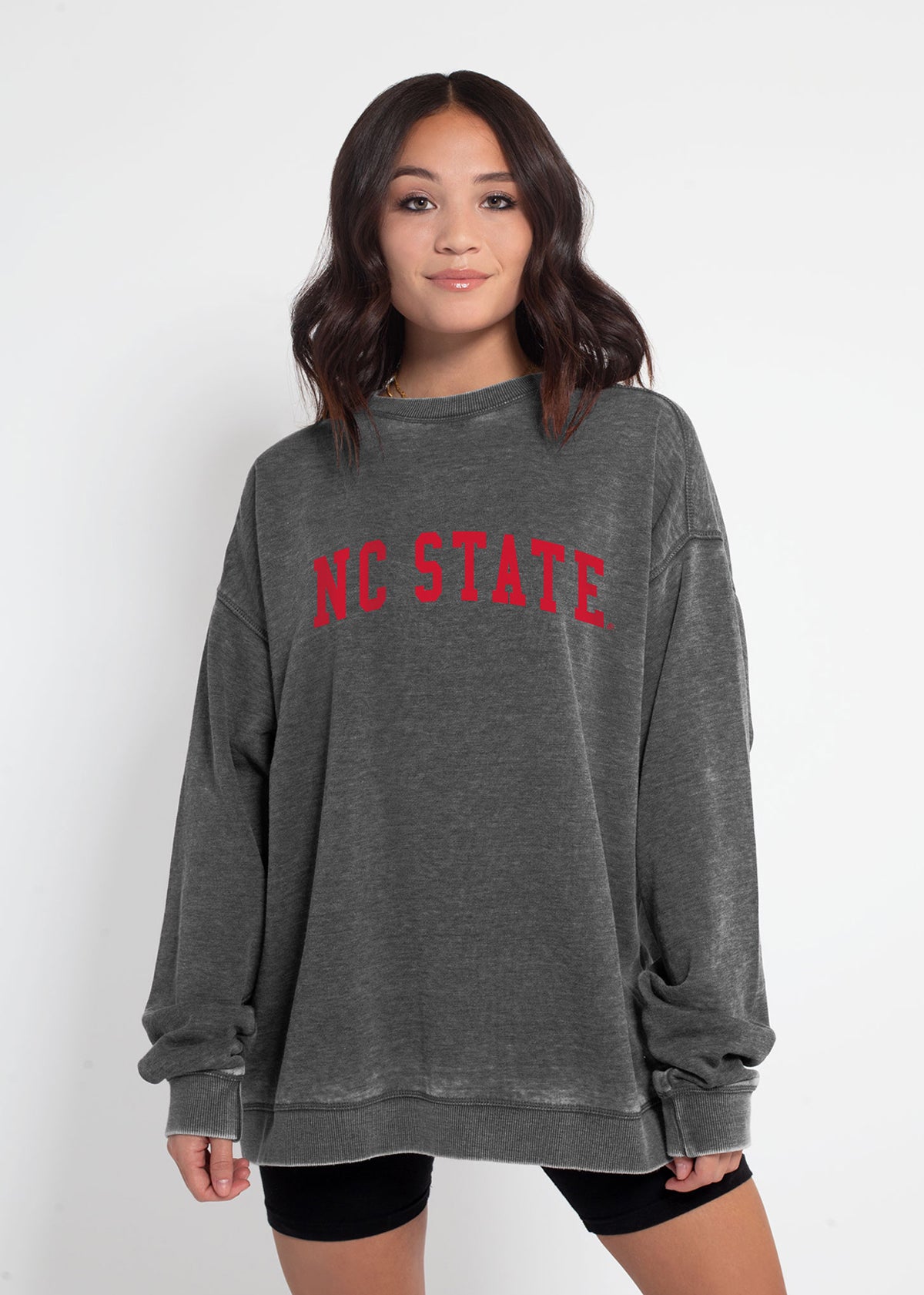 Campus Crew Sweatshirt NC State Wolfpack in Charcoal