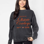 Oklahoma State Cowboys burnout crewneck sweatshirt for women