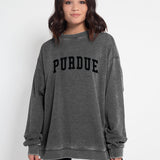 Purdue Boilermakers Charcoal Campus Crew Sweatshirt