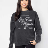 Texas A&M Aggies burnout crewneck sweatshirt for women