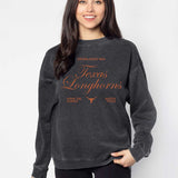 Texas Longhorns Orientation Burnout Crew Sweatshirt in Charcoal