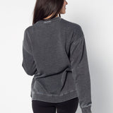 Texas Longhorns Orientation Burnout Crew Sweatshirt in Charcoal