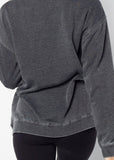 Georgia Bulldogs Orientation Burnout Crew Sweatshirt in Charcoal