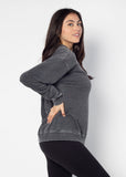 Georgia Bulldogs Orientation Burnout Crew Sweatshirt in Charcoal