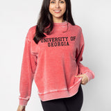 Campus Crew Sweatshirt Georgia Bulldogs in Cardinal