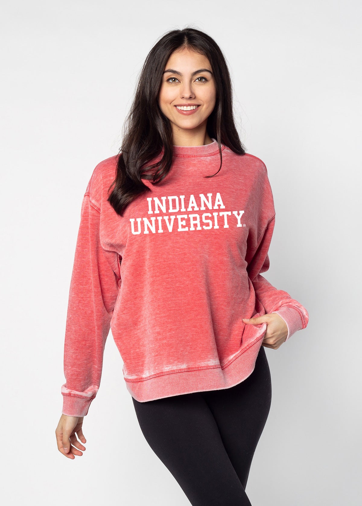 Campus Crew Sweatshirt Indiana Hoosiers in Cardinal