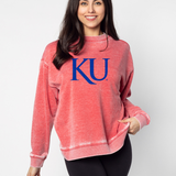 Campus Crew Sweatshirt Kansas Jayhawks in Cardinal