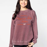 Virginia Tech Hokies burnout crewneck sweatshirt for women