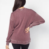 Arizona State Sun Devils Orientation Burnout Crew Sweatshirt in Merlot