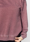 Virginia Tech Hokies Orientation Burnout Crew Sweatshirt in Merlot