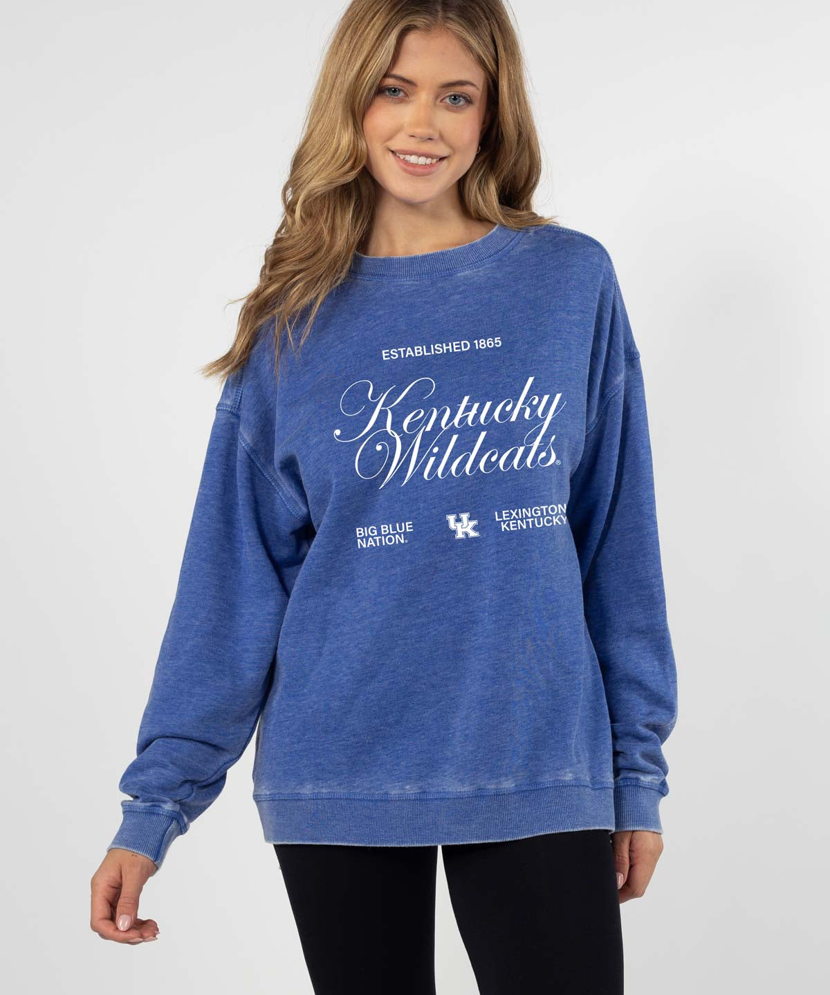 Kentucky Wildcats burnout crewneck sweatshirt for women
