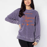 Clemson Tigers burnout crewneck sweatshirt for women