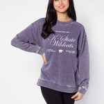 Kansas State Wildcats burnout crewneck sweatshirt for women