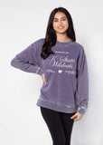 Kansas State Wildcats burnout crewneck sweatshirt for women