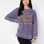 LSU Tigers burnout crewneck sweatshirt for women