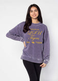 LSU Tigers burnout crewneck sweatshirt for women