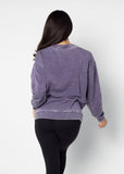 Clemson Tigers Orientation Burnout Crew Sweatshirt in Grape