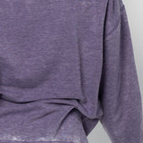 Kansas State Wildcats Orientation Burnout Crew Sweatshirt in Grape