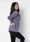 Clemson Tigers Orientation Burnout Crew Sweatshirt in Grape