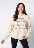 LSU Tigers Orientation Burnout Crew Sweatshirt in Oatmeal