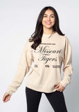 Missouri Tigers Orientation Burnout Crew Sweatshirt in Oatmeal