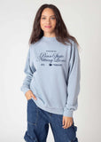 Penn State Nittany Lions Orientation Burnout Crew Sweatshirt in Faded Denim