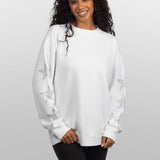 Burnout Crew Sweatshirt with Rhinestone Sleeves