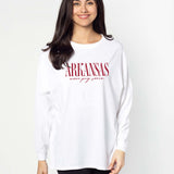 Oversized Arkansas Razorback women’s tee