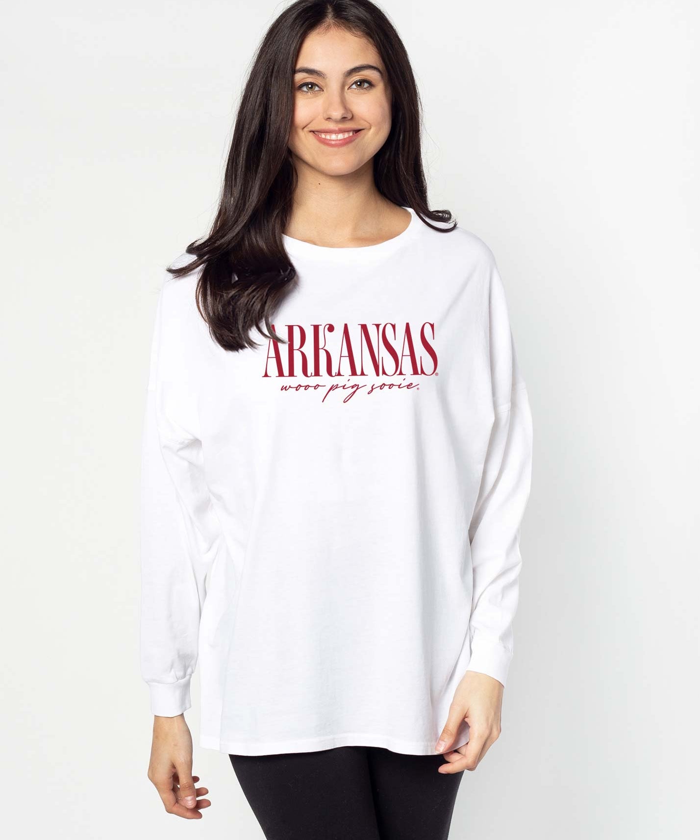 Oversized Arkansas Razorback women’s tee