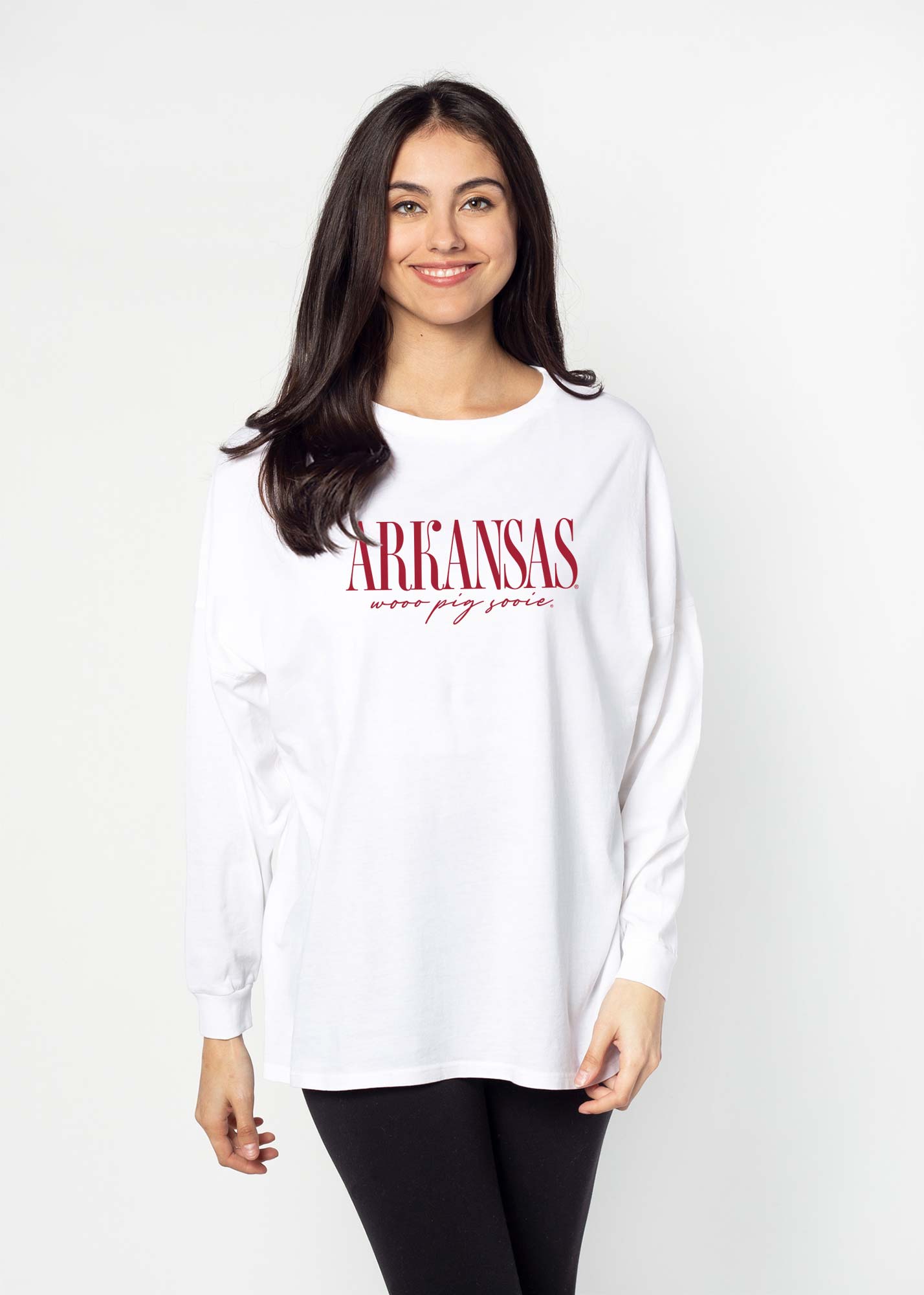 Oversized Arkansas Razorback women’s tee