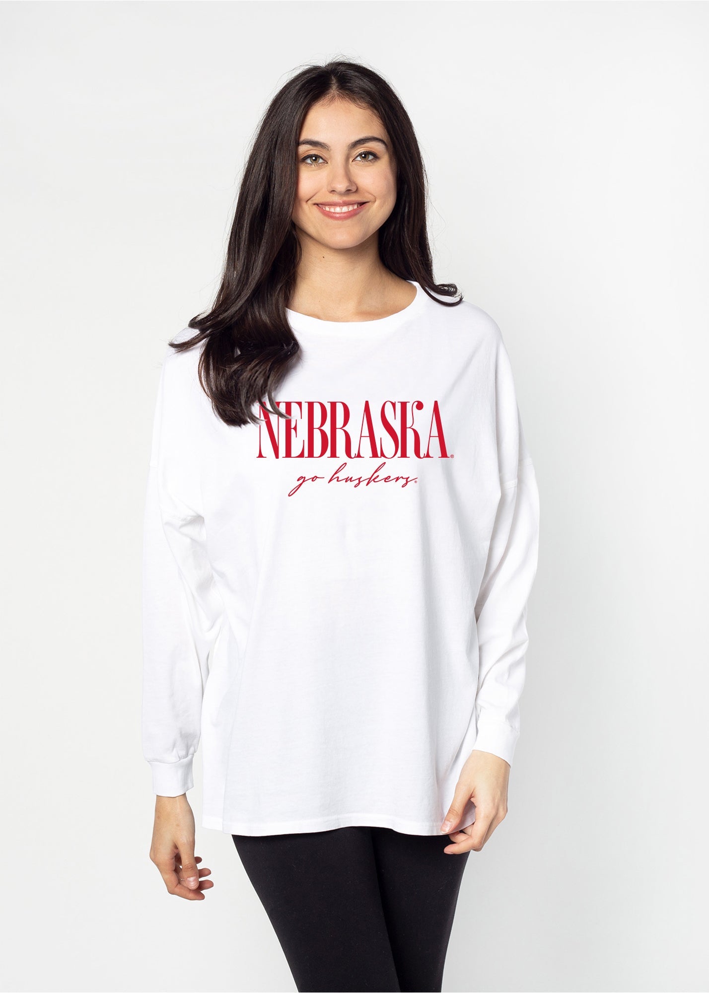 Oversized Nebraska Cornhuskers women’s tee