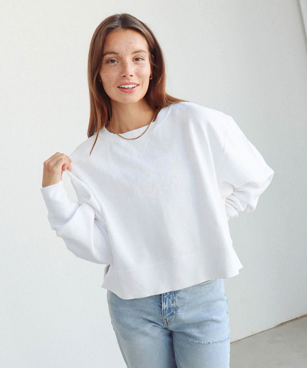 Corded Boxy Pullover