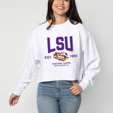 LSU Tigers Junior Corded Boxy Pullover