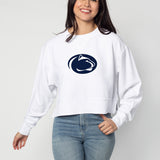 Corded Boxy Pullover Penn State Nittany Lions in White