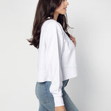 Corded Boxy Pullover North Carolina Tar Heels in White