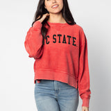 Corded Boxy Pullover North Carolina State Wolfpack in Red