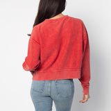 Corded Boxy Pullover Nebraska Cornhuskers in Red