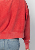 Kansas Jayhawks Junior Corded Boxy Pullover