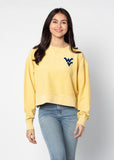 Corded Boxy Pullover West Virginia Mountaineers in Gold