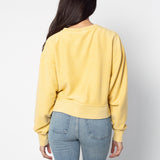 Corded Boxy Pullover West Virginia Mountaineers in Gold