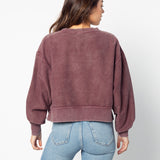 Corded Boxy Pullover Virginia Tech Hokies in Maroon