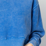 Corded Boxy Pullover Kansas Jayhawks in Royal